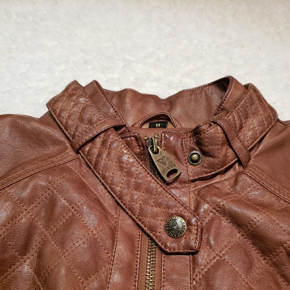 NWOT Guess Faux Leather Women's Jacker - Picture 2 of 6